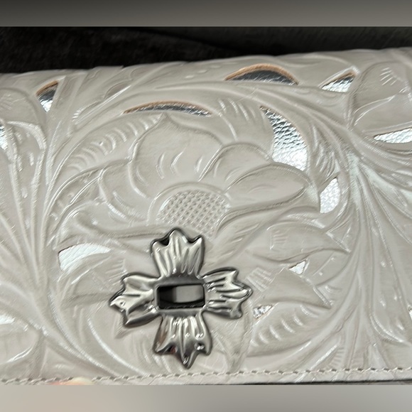 NWT Patricia Nash Gray Leather Crossbody Bag Handbag Med - Picture 6 of 6